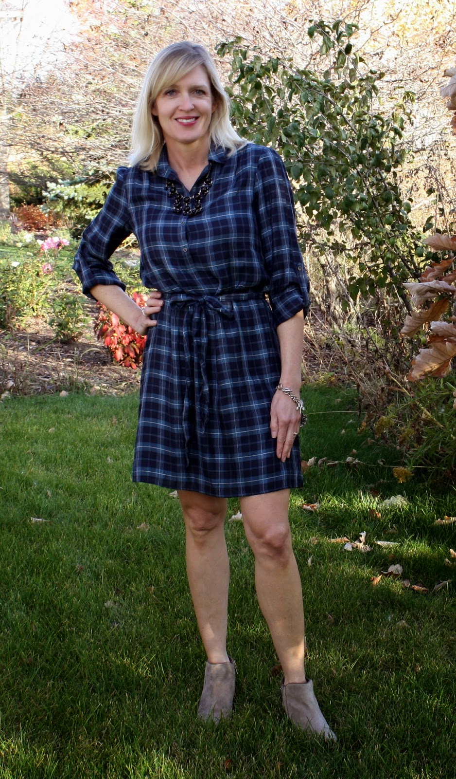 Plaid Shirt-Dress 3 Ways