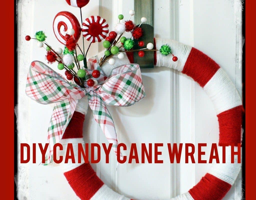 easy candy cane wreath tutorial