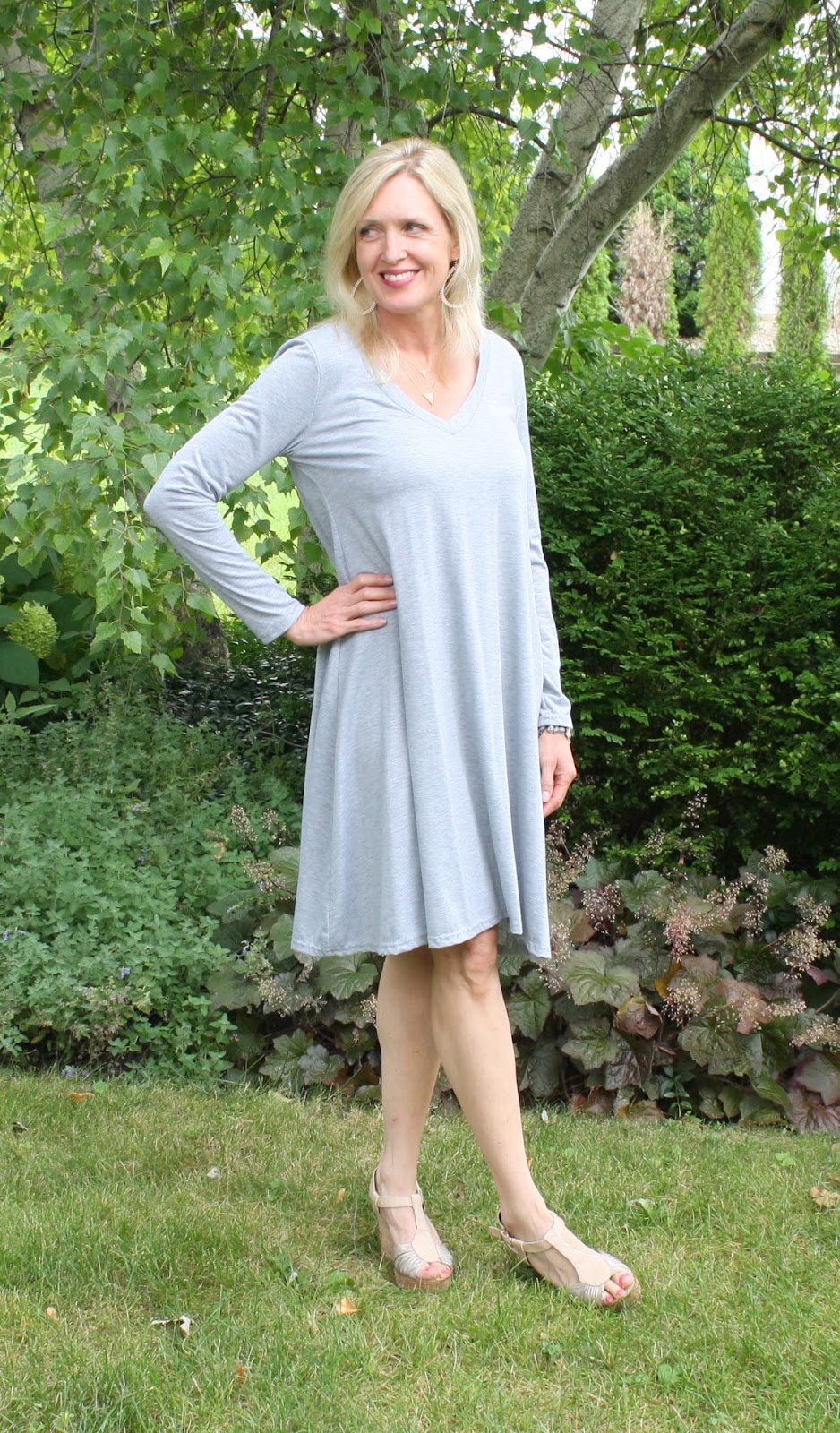 Grey Swing Dress