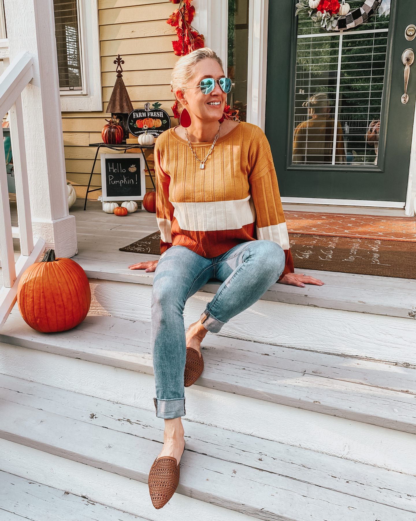 fall colorblock sweater