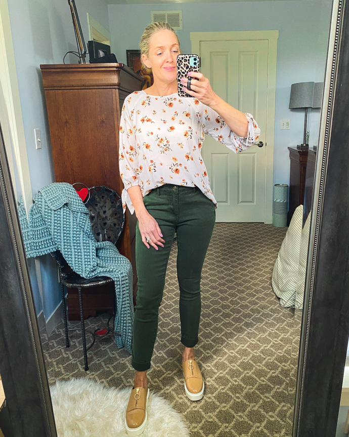 Fall Stitch Fix Review - Floral Blouse