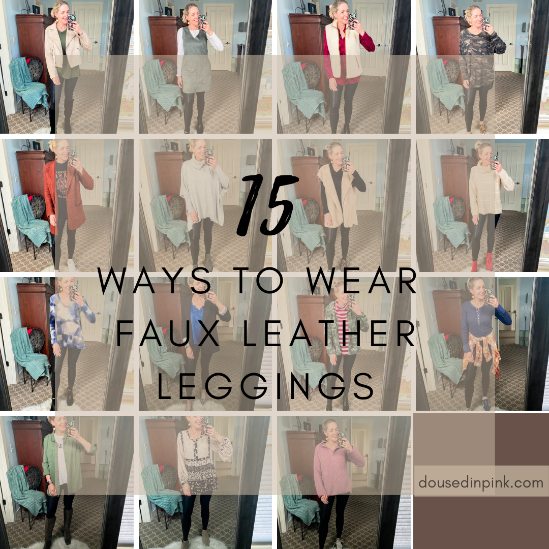 What to Wear with Faux Leather Pants - Savvy Sassy Moms