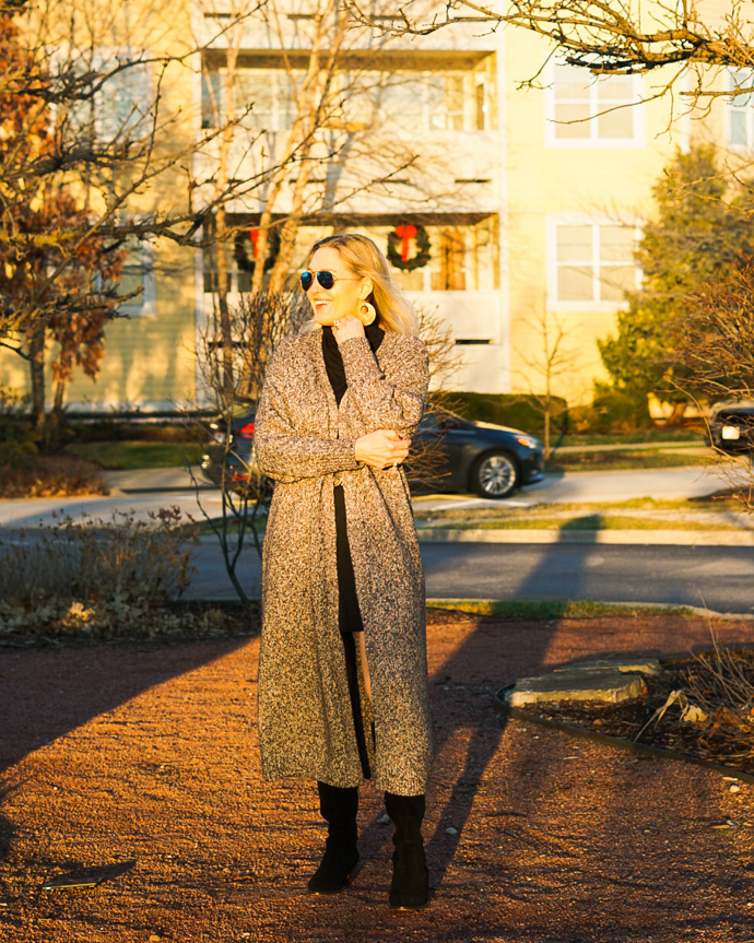 How to Dress Up a Duster Cardigan - Doused in Pink