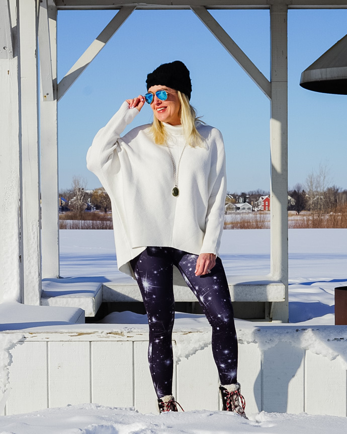 cold weather leggings outfit