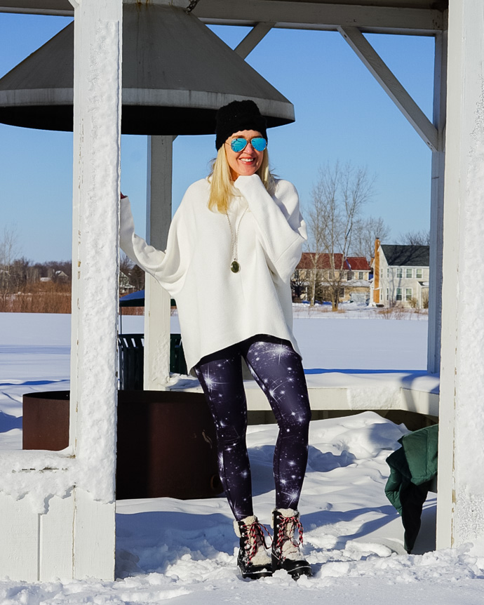 cold weather athleisure outfit