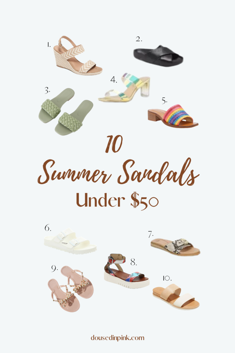 10 Summer Sandals Under $50 - Doused in Pink