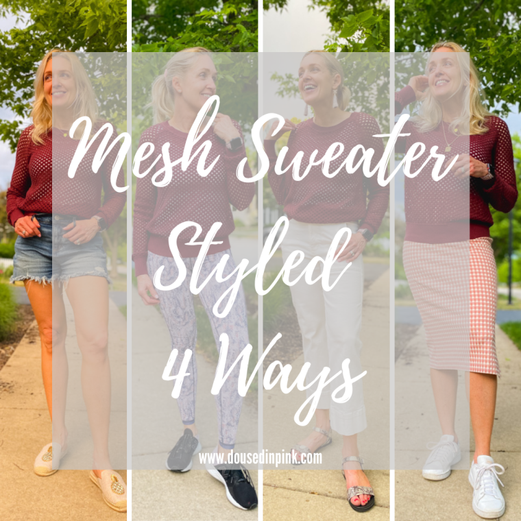 mesh sweater styled 4 ways