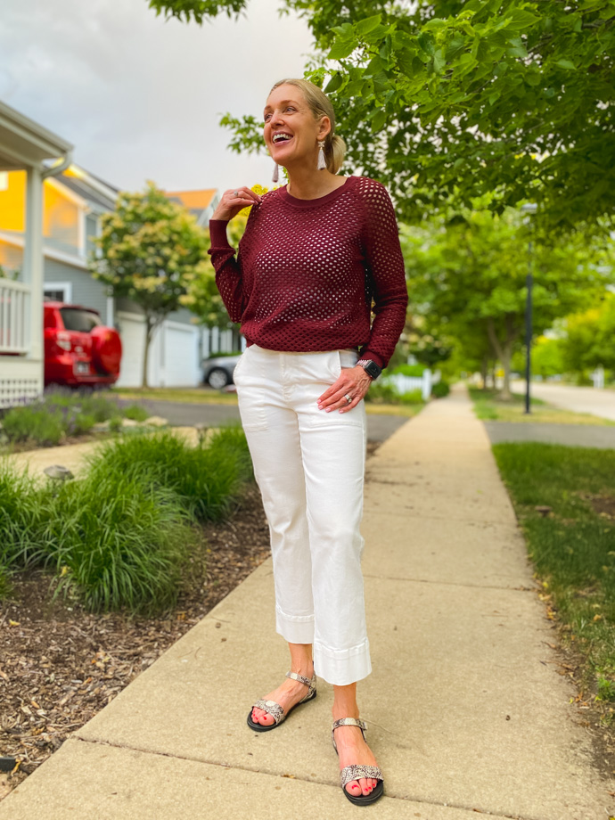 Mesh Sweater Styled 4 Ways | Summer Outfit Ideas - Doused in Pink