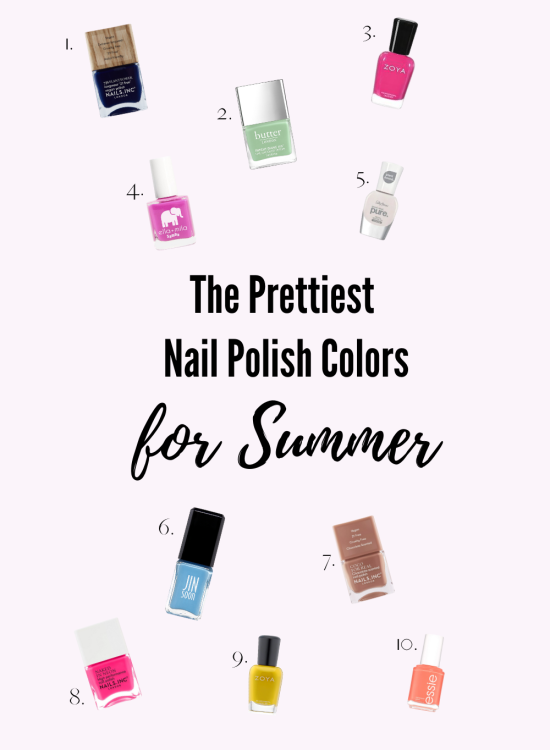 the prettiest nail polish colors for summer