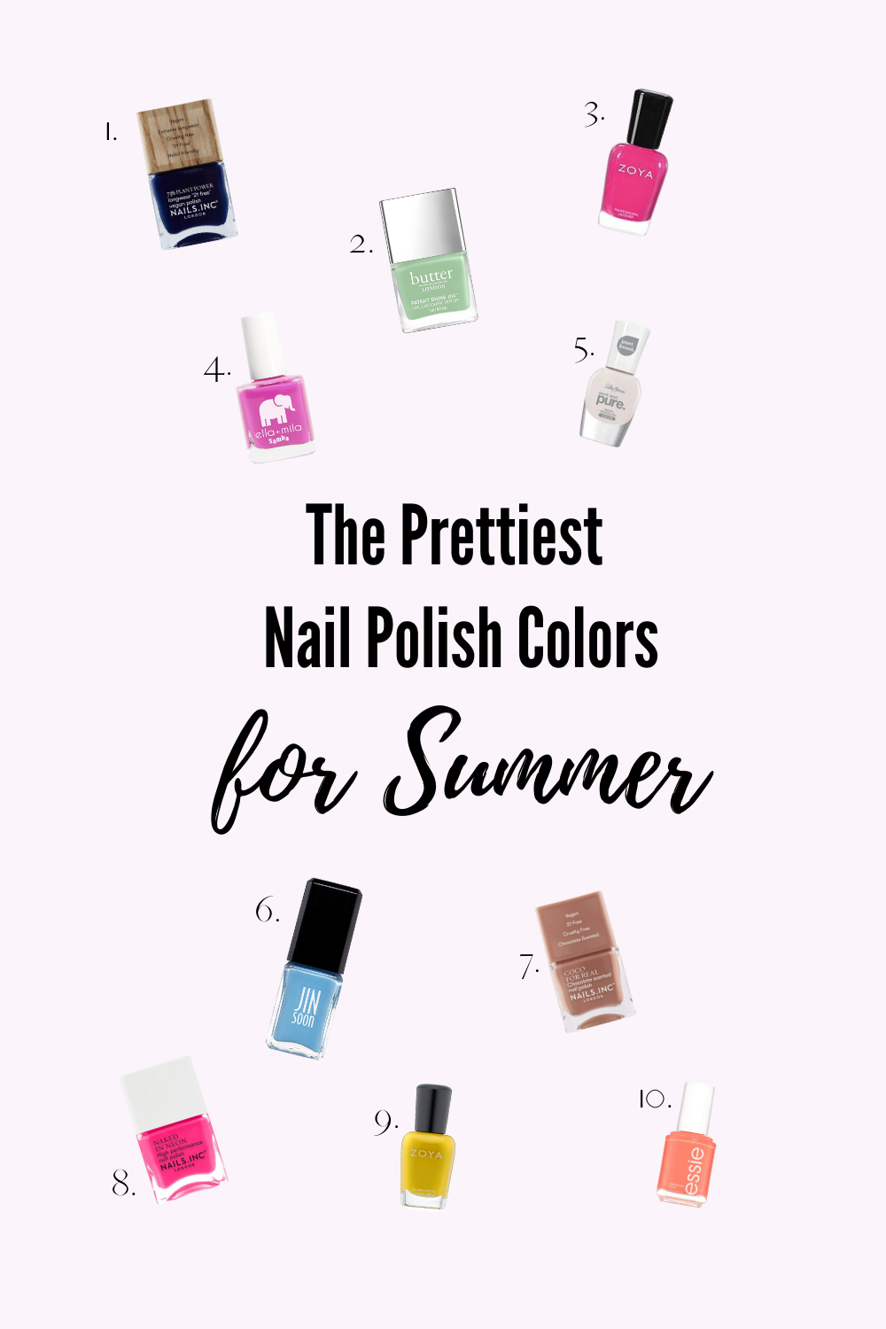 the prettiest nail polish colors for summer