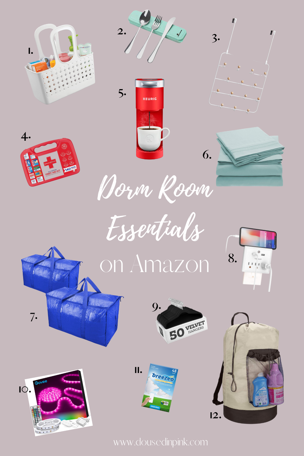 dorm room essentials on Amazon