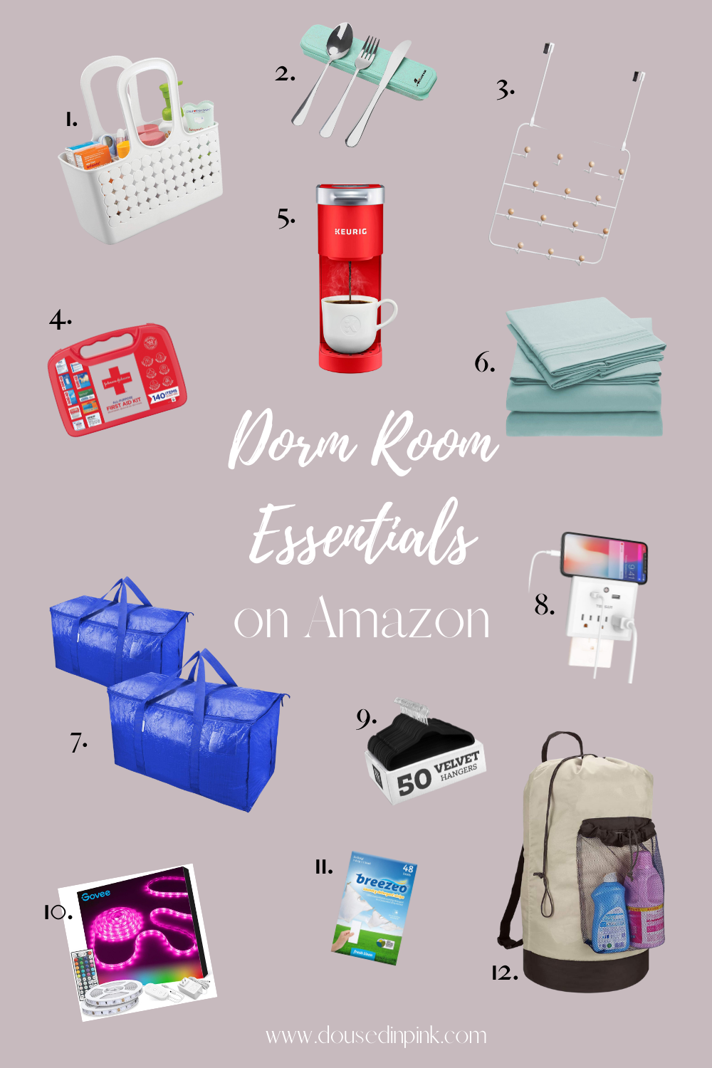 Dorm Room Essentials  All From  - Doused in Pink