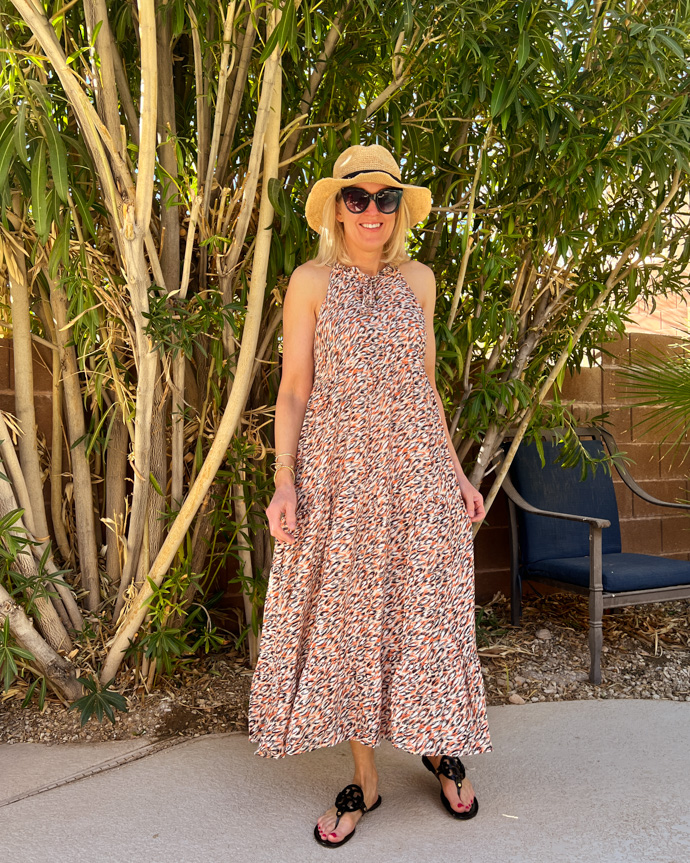 animal print sundress