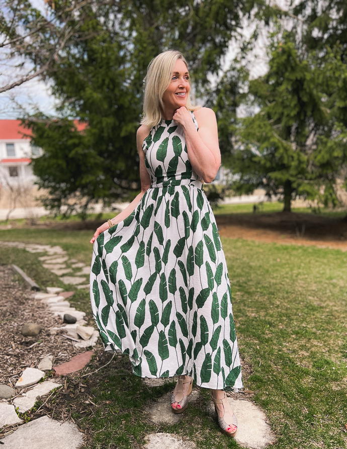 Chicwish palm leaf dress