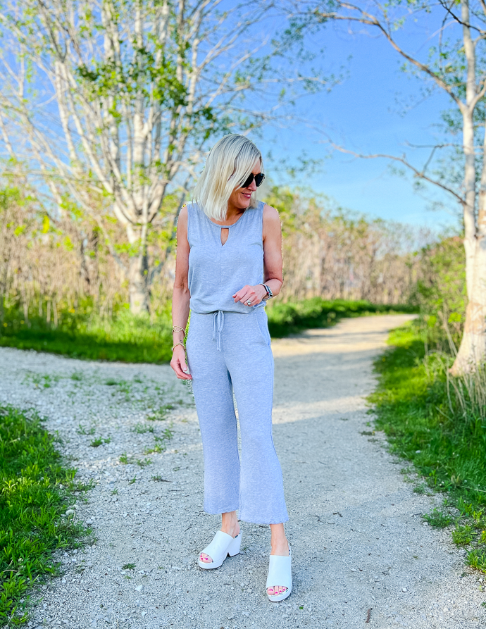 cabi wide leg summer jumpsuit