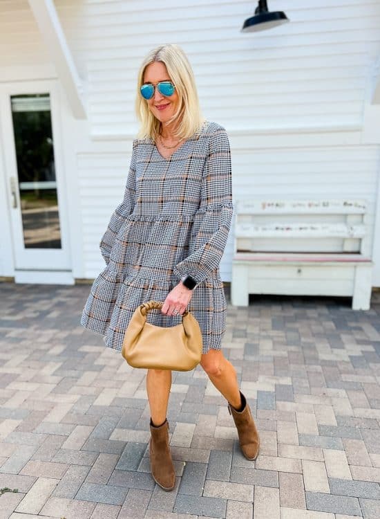 plaid dress outfit ideas