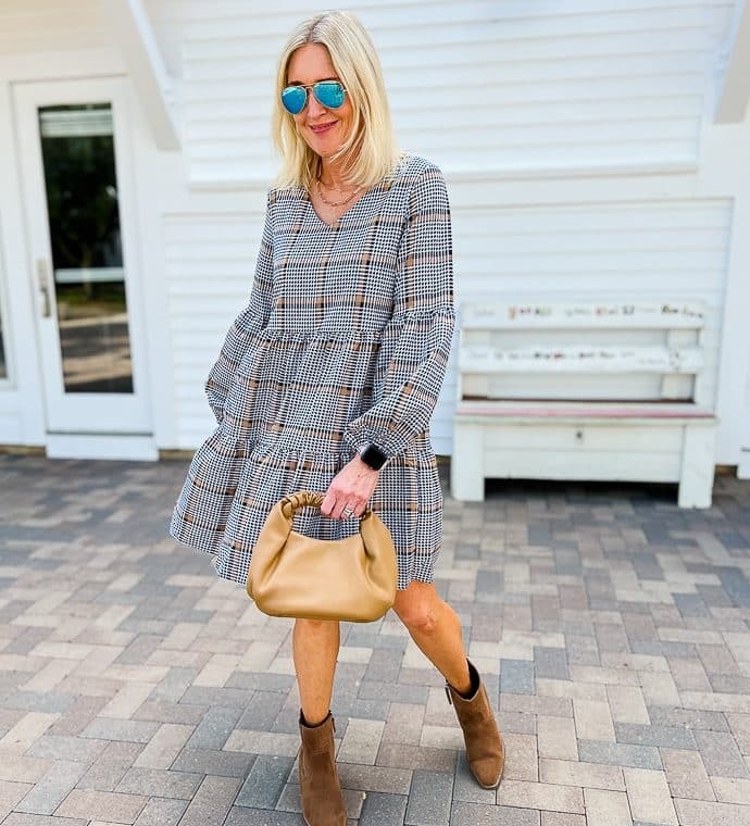 plaid dress outfit ideas