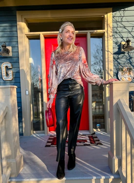 How to Style Faux Leather Pants