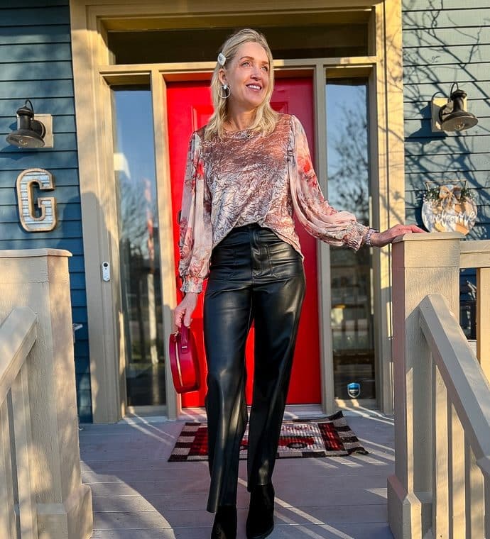 How to Style Faux Leather Pants