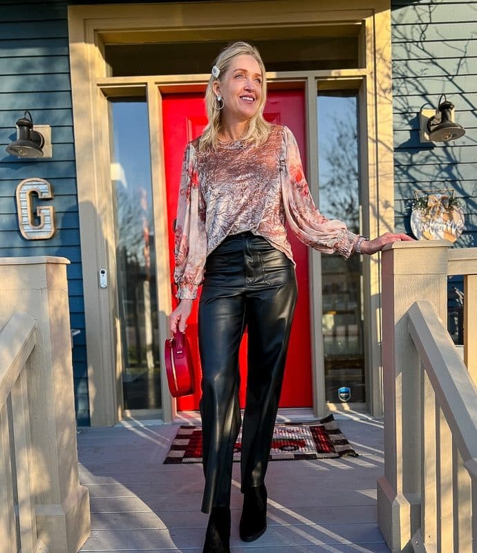 How to Style Faux Leather Pants