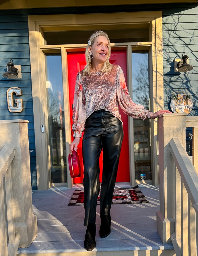 How to Style Faux Leather Pants