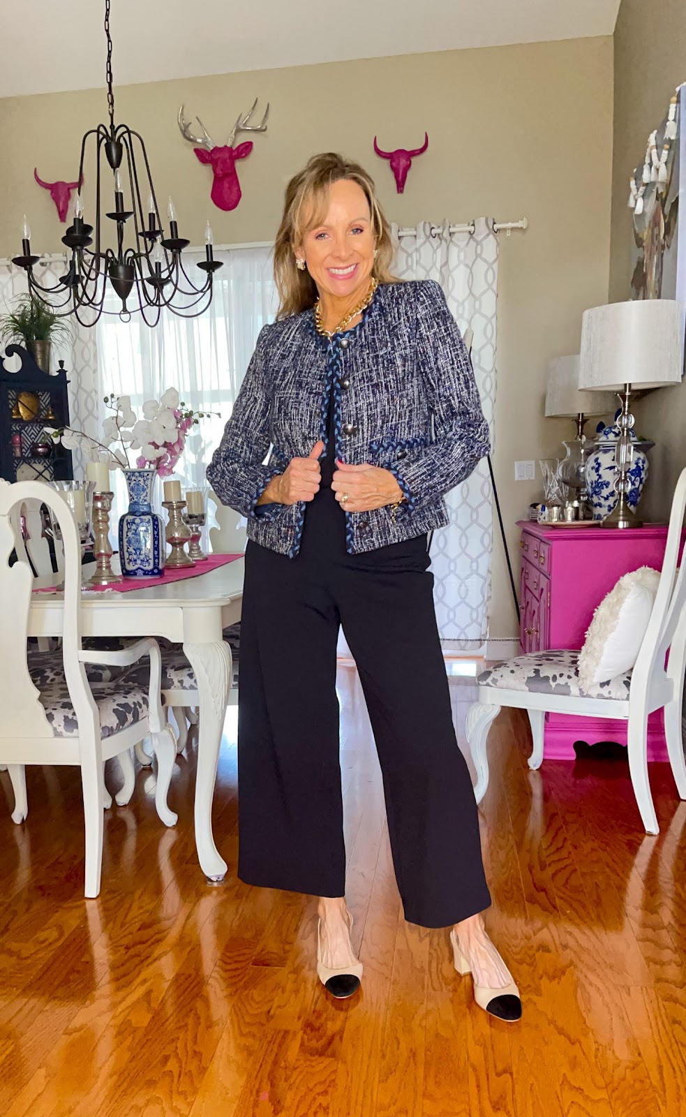 Cropped Tweed Jacket Two Ways Part 2 Doused in Pink