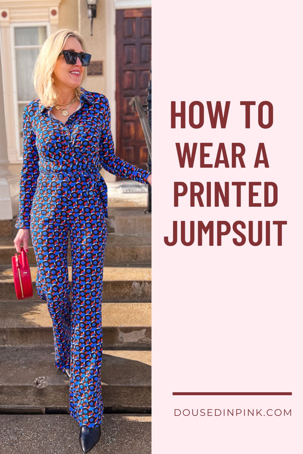 how to wear a printed jumpsuit