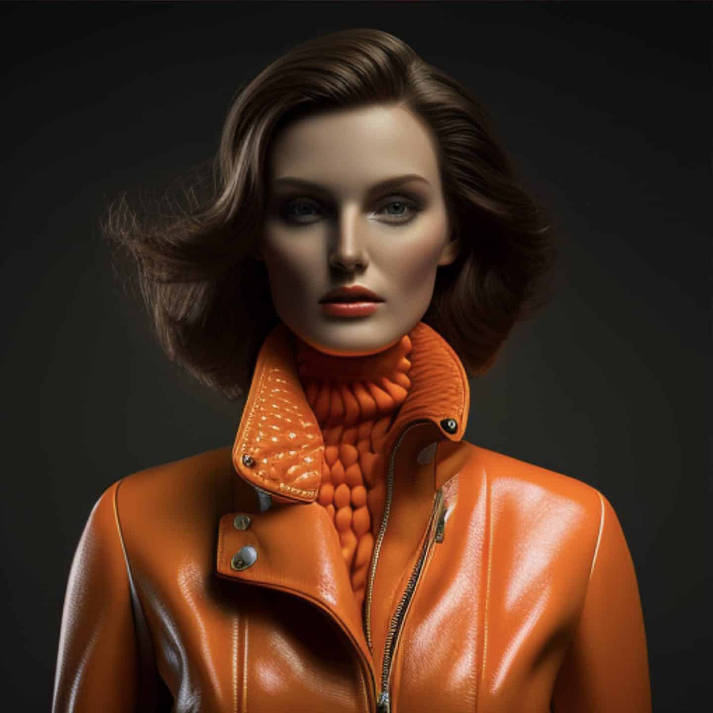 orange leather jacket styling tips
