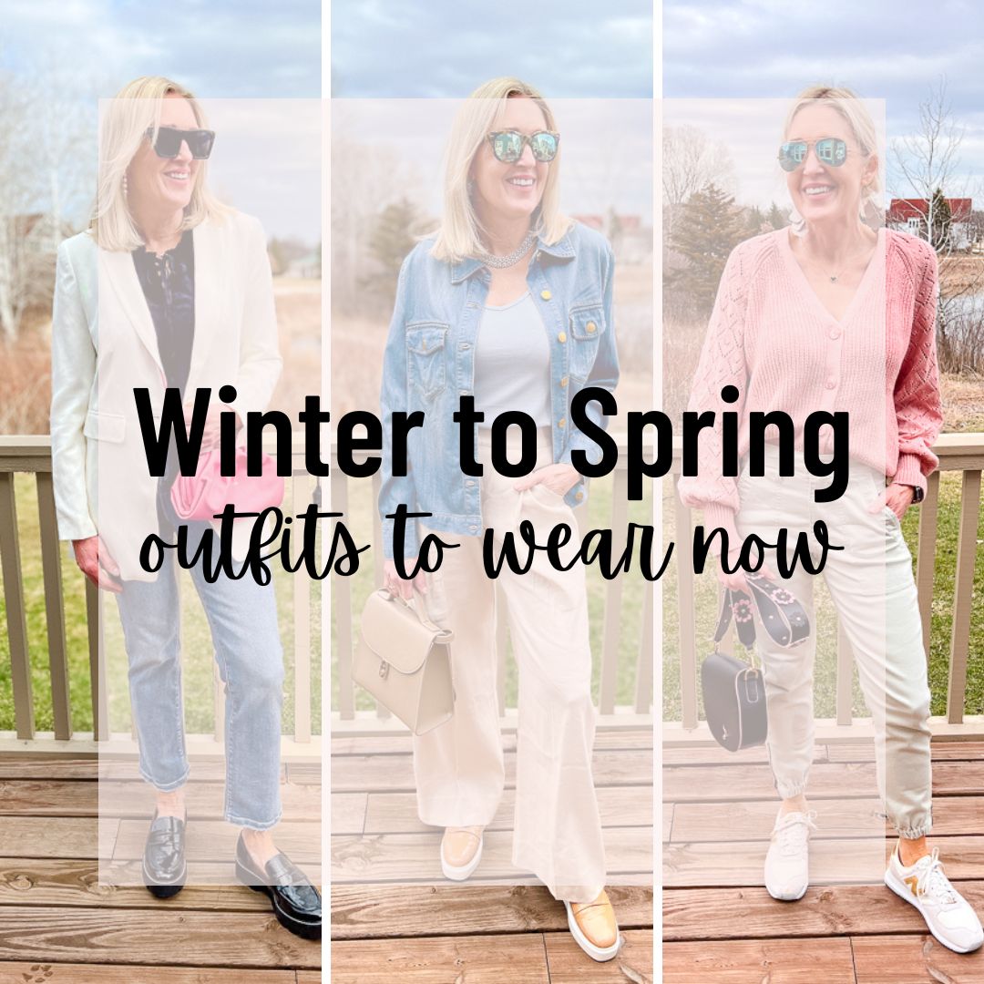 winter to spring outfits to wear now