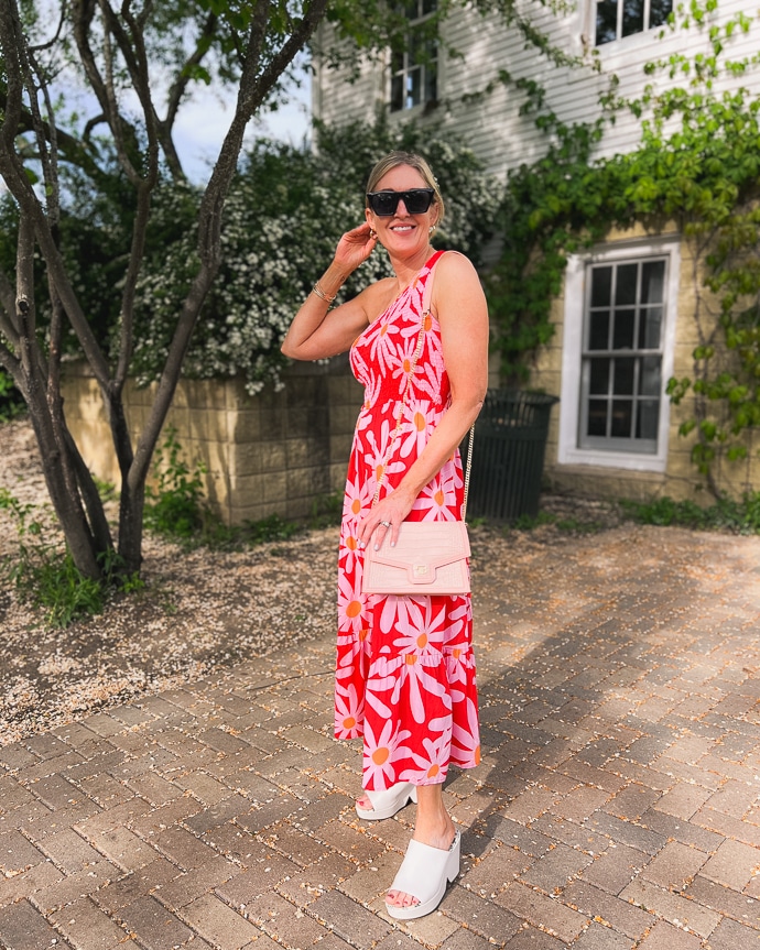 How to Style a One Shoulder Dress This Summer - Doused in Pink