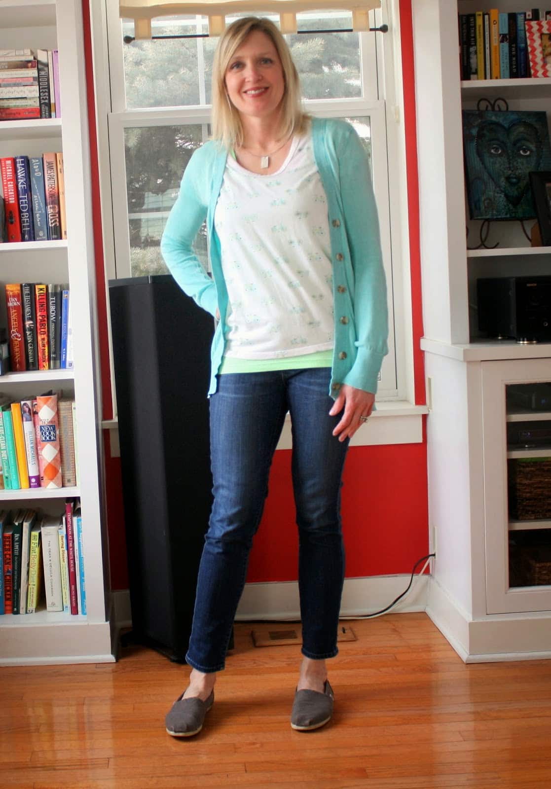 layered cardigan outfit