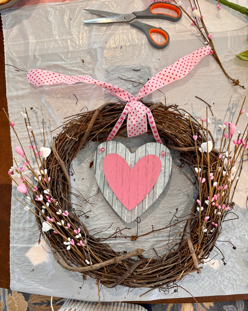 diy valentine wreath