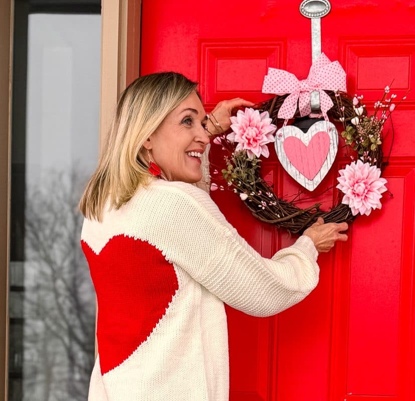 diy valentine wreath