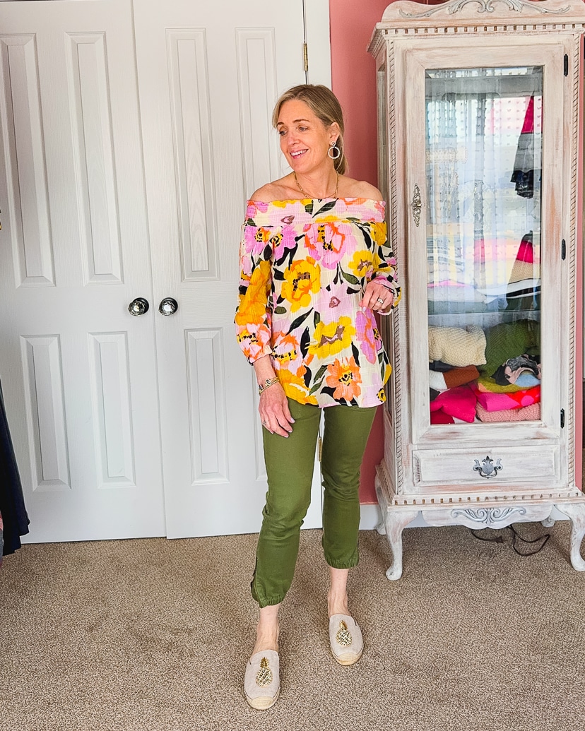 Walmart off the shoulder smocked top