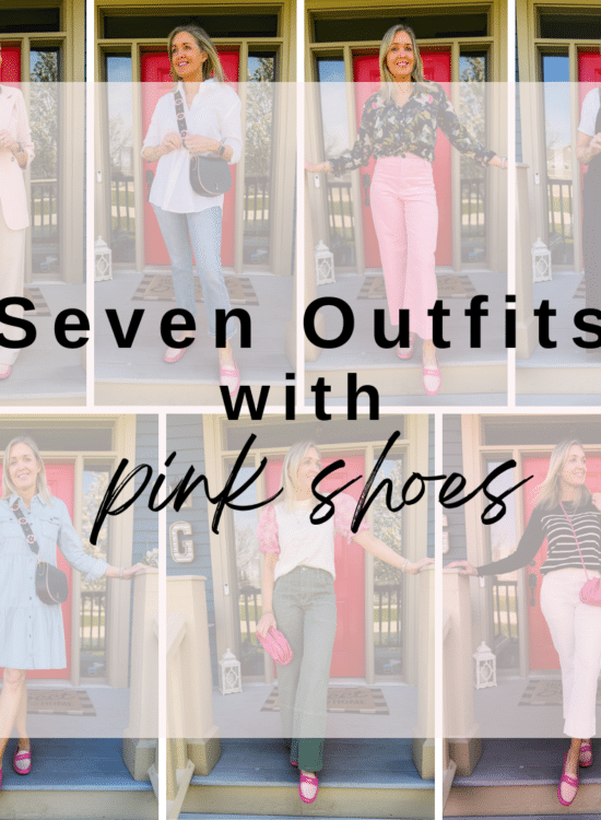 what to wear with pink shoes