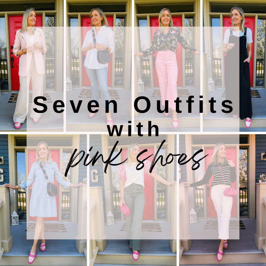 what to wear with pink shoes