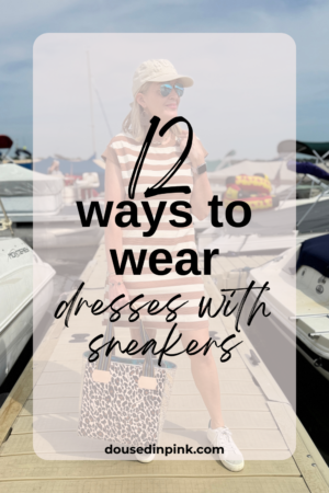 dress and trainers outfit