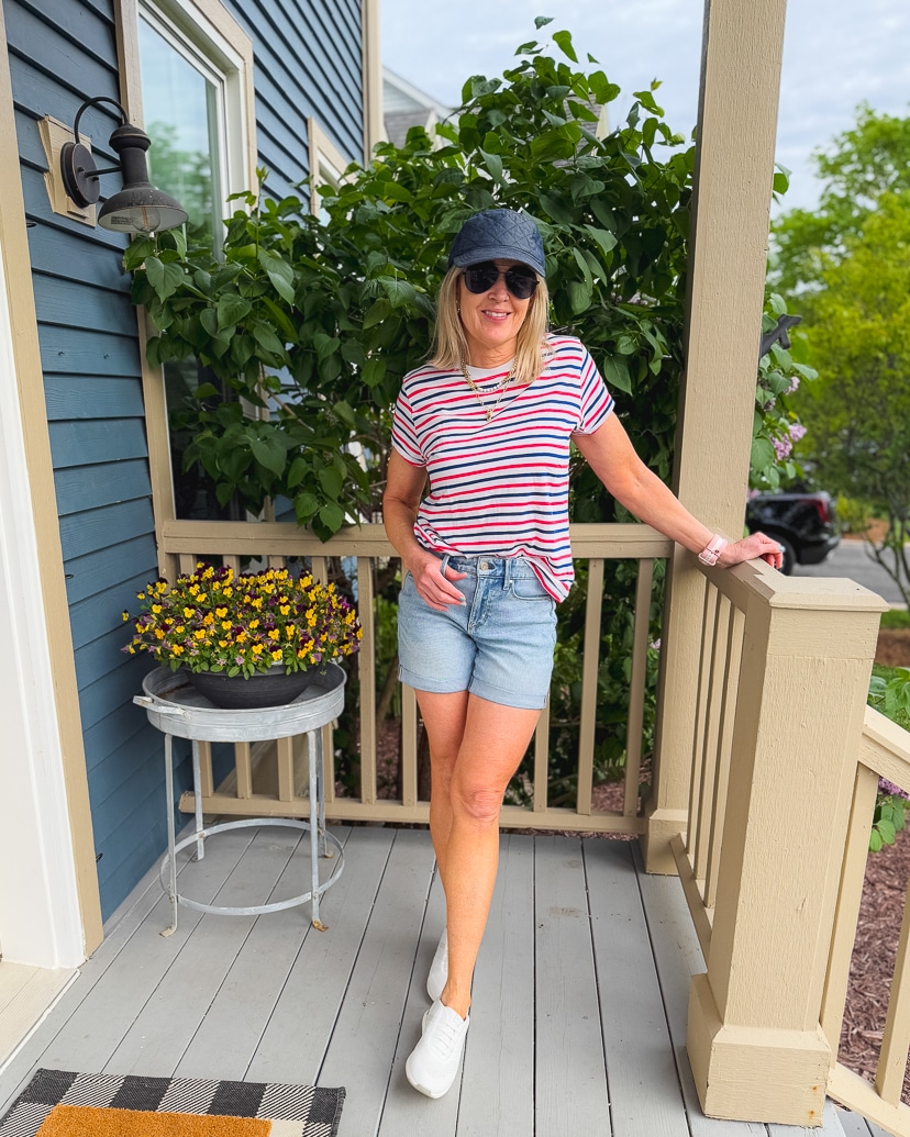 red white and blue outfit