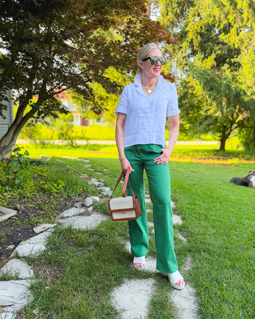 how to style a white linen shirt