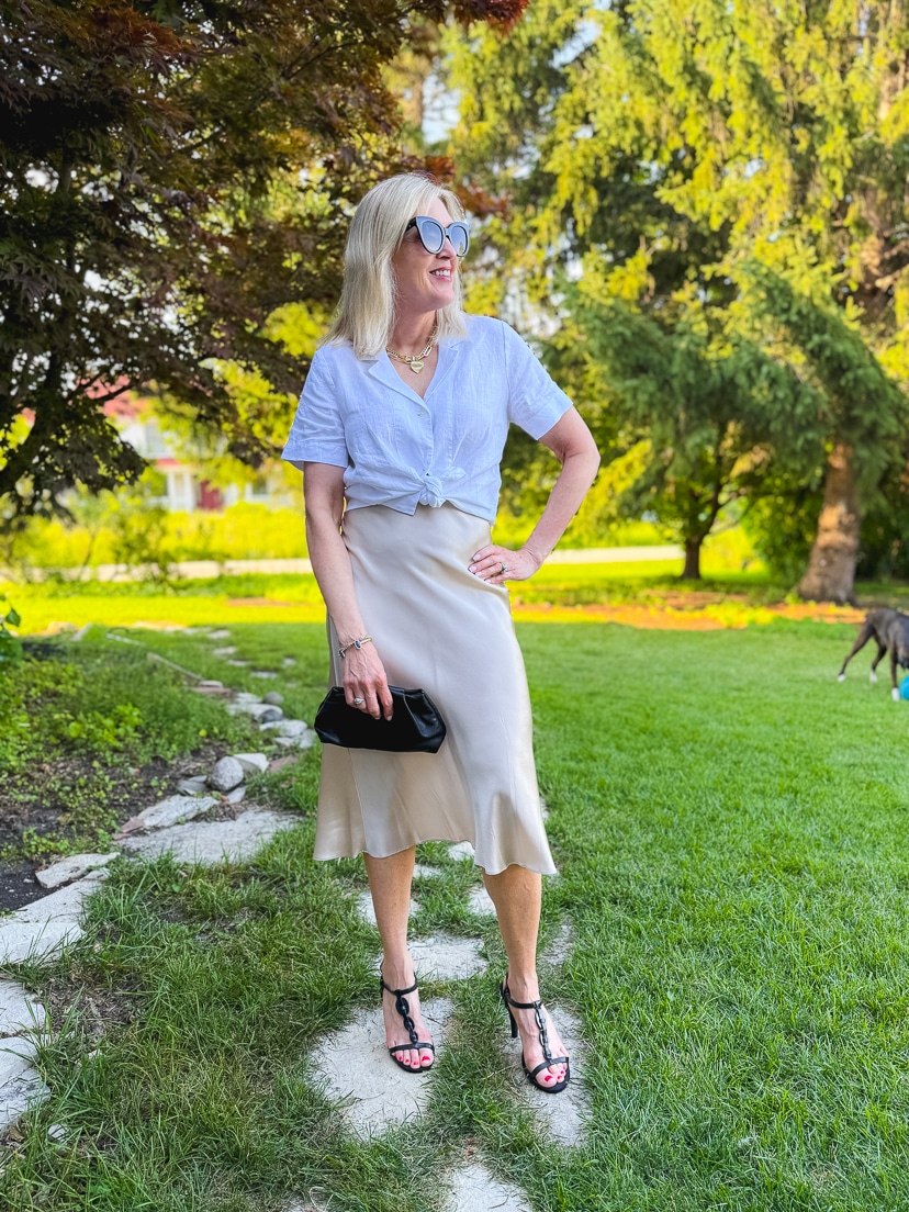 how to style a white linen shirt
