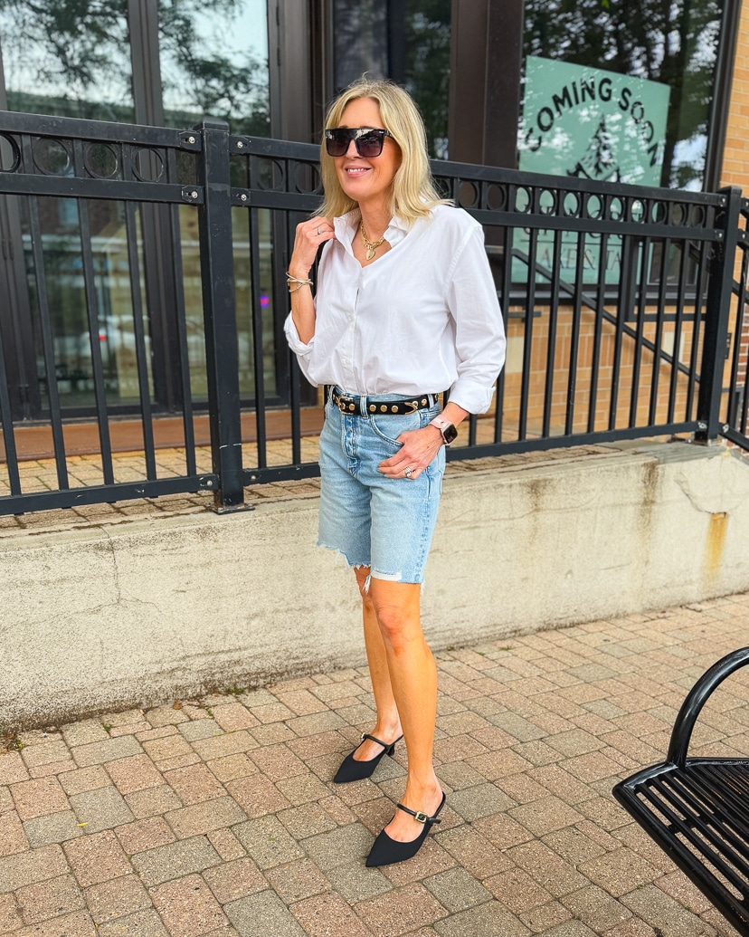 how to wear bermuda shorts and heels