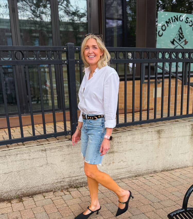 how to wear bermuda shorts with heels