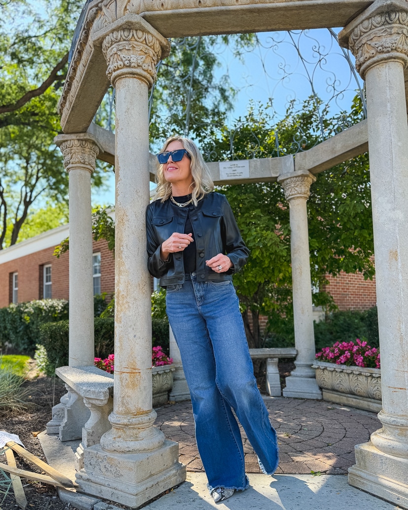 how to style wide leg jeans over 40