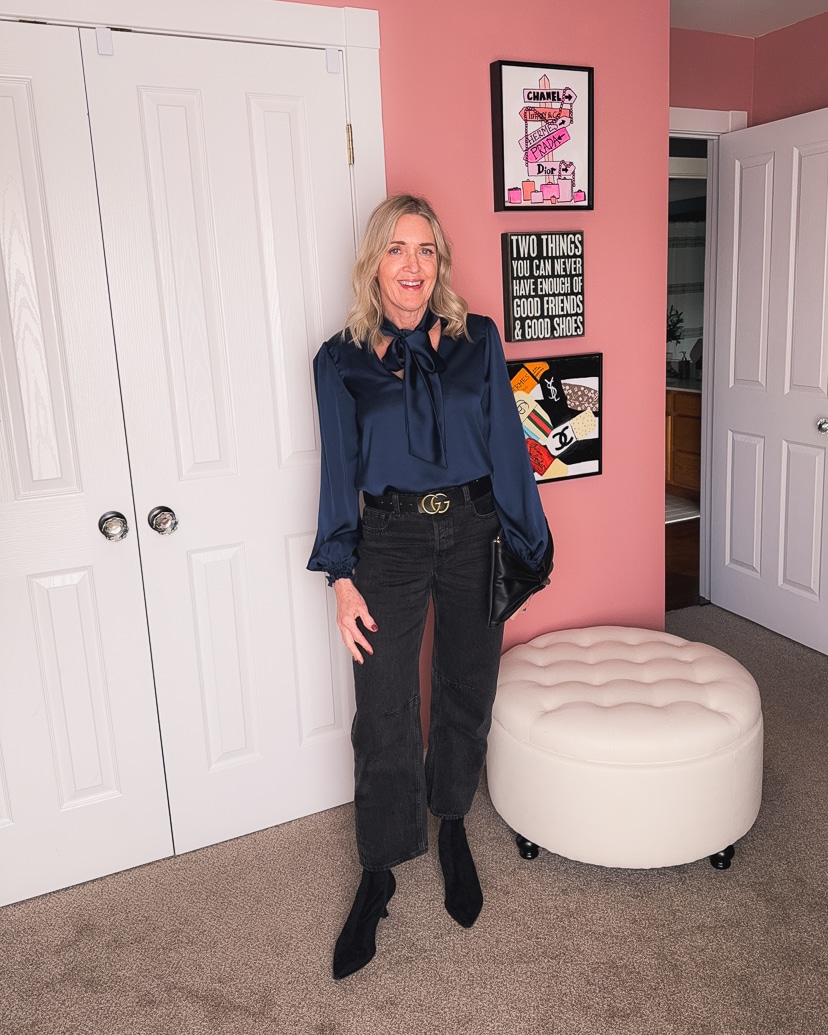 how to dress up black jeans