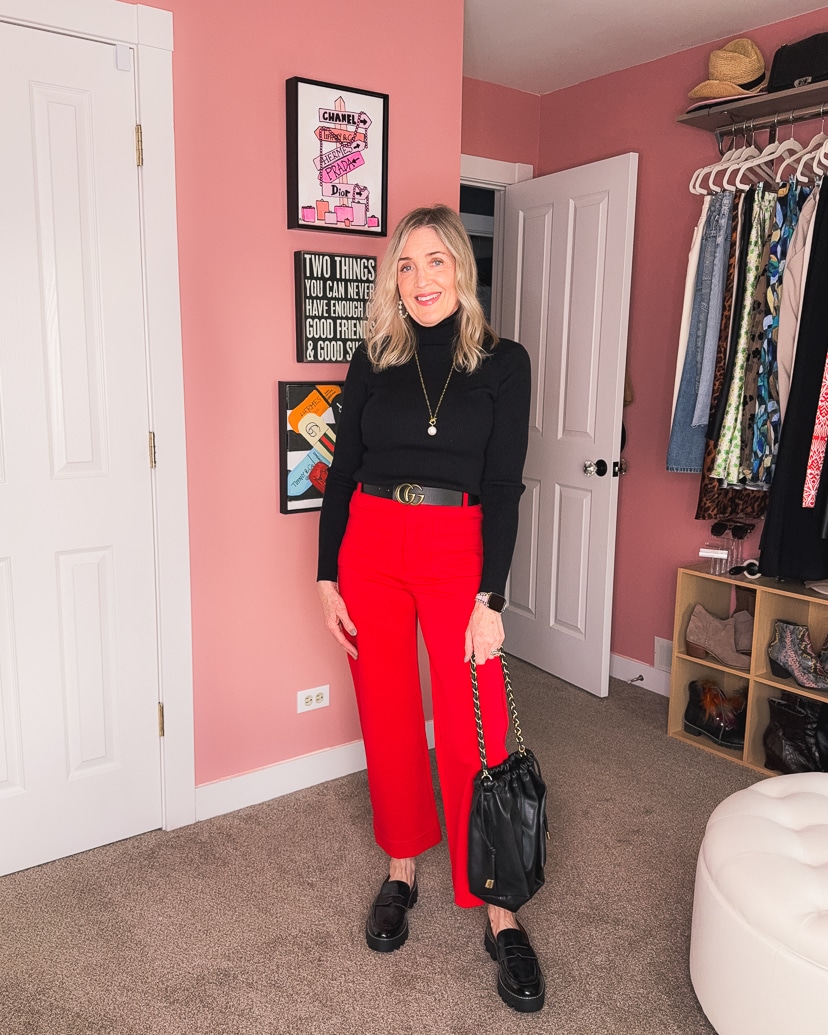 outfits with red pants