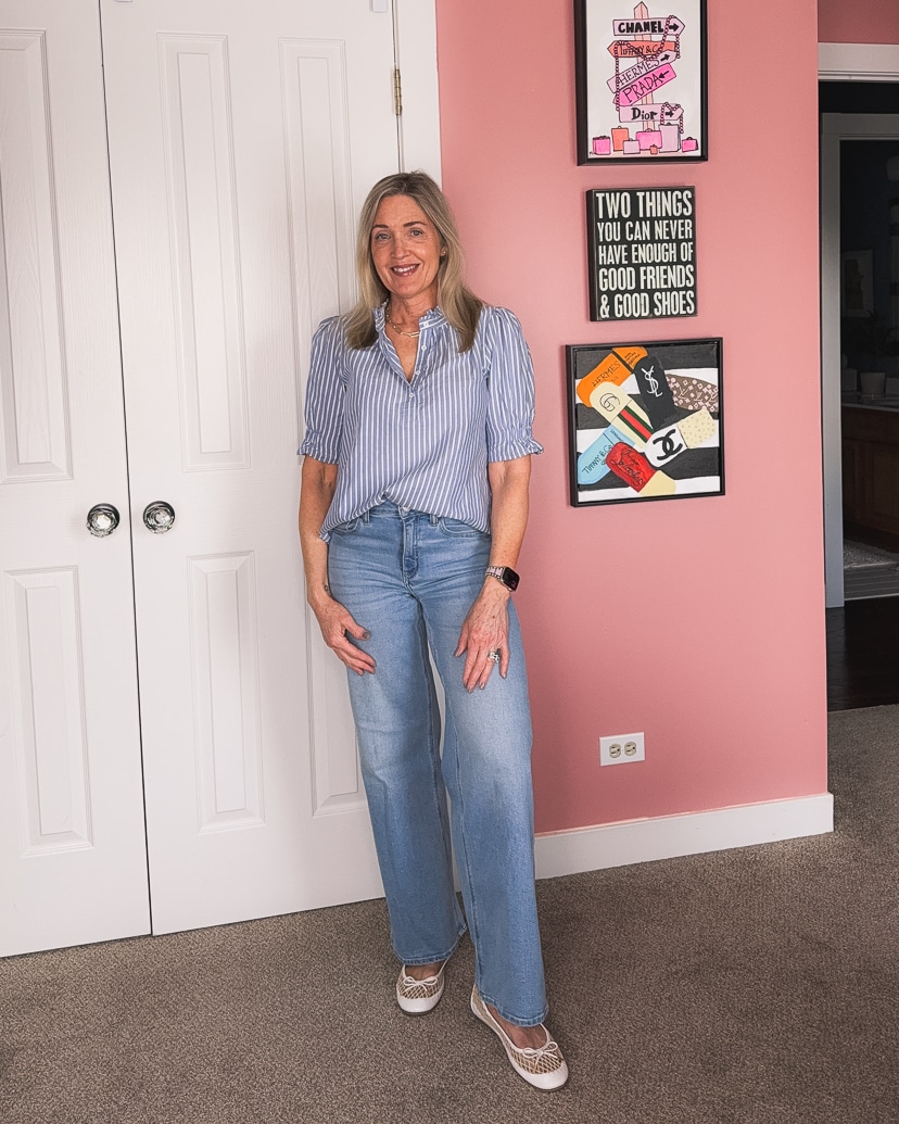elevated spring top for women over 40